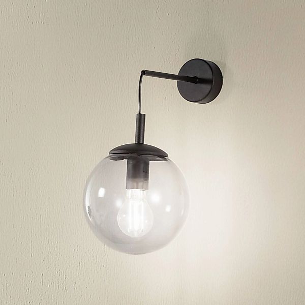 Wandleuchte Esme, rauchgrau, Höhe 45 cm, Glas, E27 günstig online kaufen