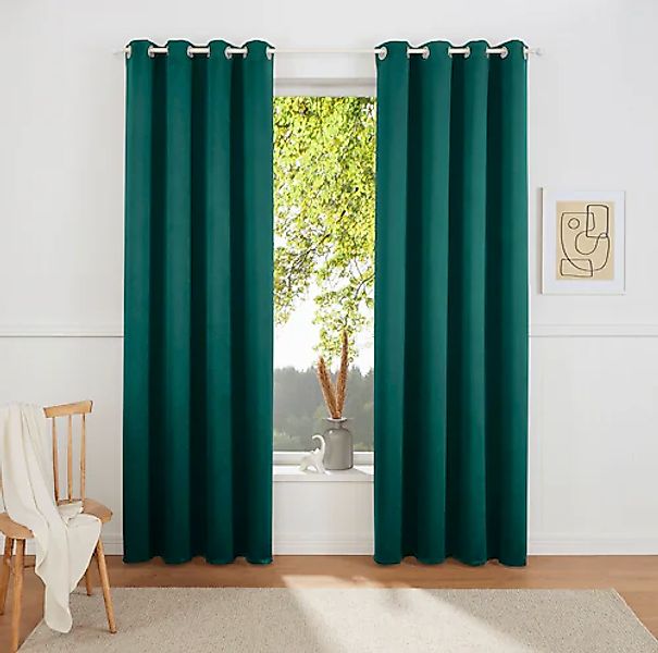 my home Gardine »SOLA«, (2 St.), Schal einfarbig, Verdunkelung, Überbreite. günstig online kaufen