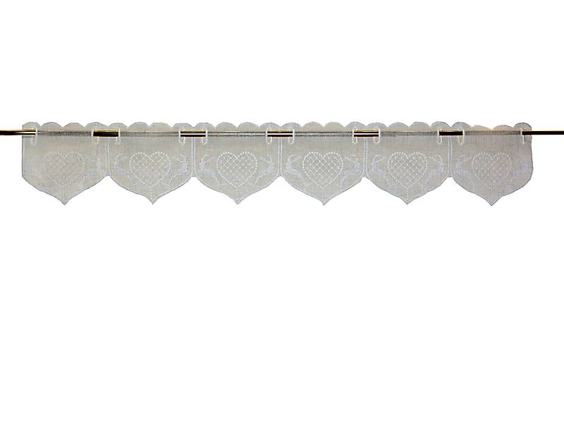 Clever-Kauf-24 Scheibengardine Scheibengardine Herz Hirsch 15cm (1 St), Öse günstig online kaufen