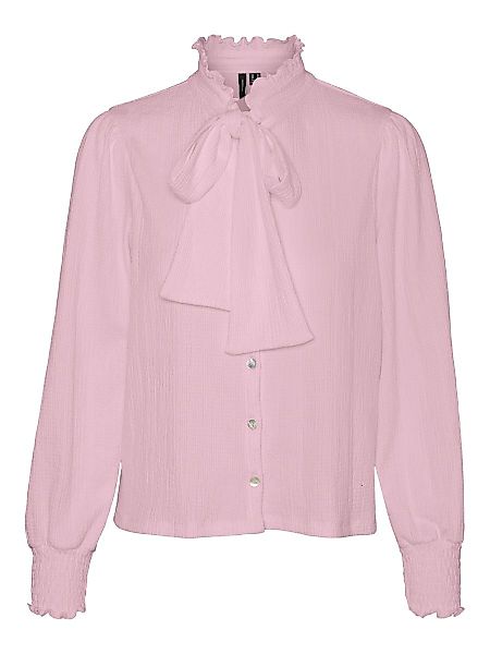 VERO MODA Mit Schleife Verziertes Hemd Damen Pink günstig online kaufen