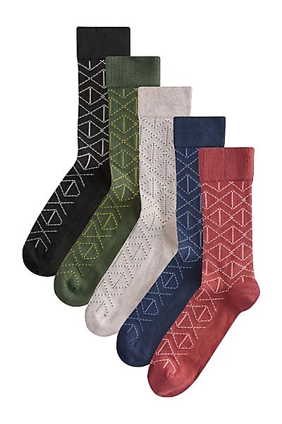 Next Kurzsocken Gemusterte Socken, 5er-Pack (5-Paar) günstig online kaufen