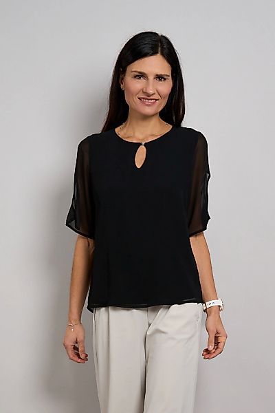 Seidel Moden Chiffonbluse "Otto exclusiv" Halbarm mit Cut-Out-Detail und Gl günstig online kaufen