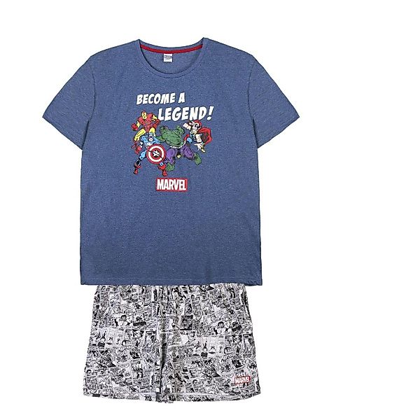 Captain Marvel Pyjama Schlafanzug Erwachsene Short günstig online kaufen