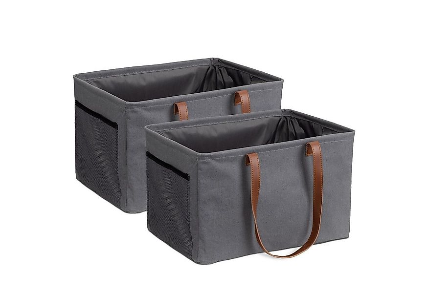 Navaris Aufbewahrungsbox Faltbare Wäschekörbe aus Stoff - Praktische Aufbew günstig online kaufen