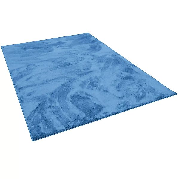 Pergamon Luxus Super Soft Hochflor Langflor Teppich Melia Blau 80x150cm günstig online kaufen