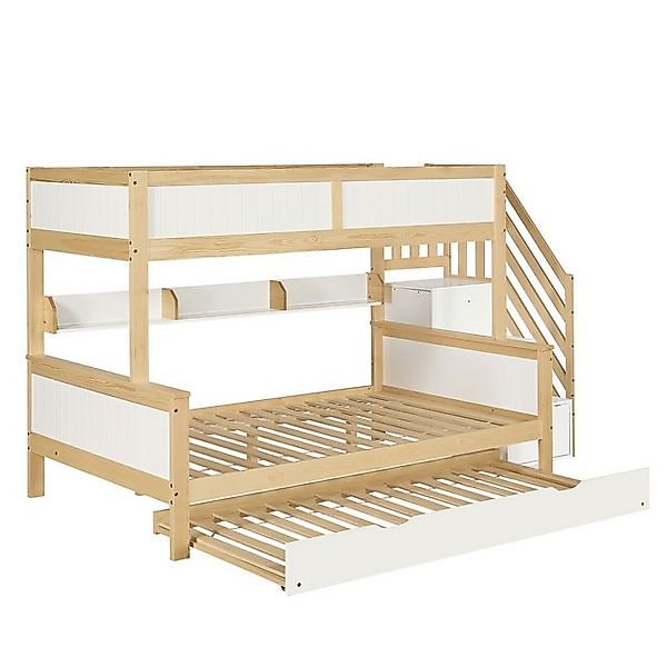 IDEASY Etagenbett 90/120x200cm Holzbett mit Kleiderschrank und Schubladen F günstig online kaufen