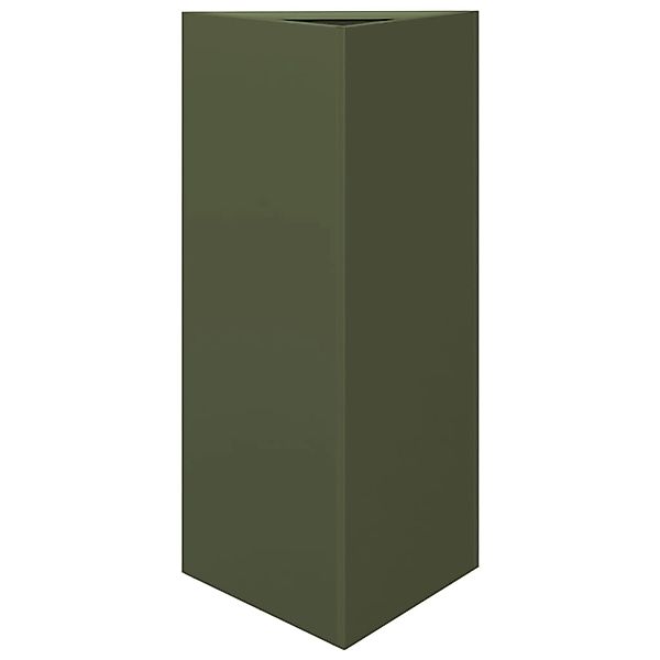 vidaXL Pflanzkübel Olivgrün Dreieckig 40x34,5x70 cm Stahl 851163 günstig online kaufen