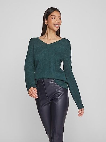 Vila V-Ausschnitt-Pullover VIRIL V-NECK L/S KNIT TOP - NOOS günstig online kaufen
