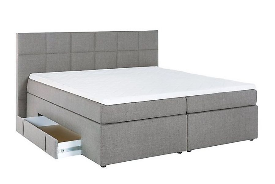 Möbelfreude Boxspringbett Boxspringbett Bea mit Bettkasten Hellgrau 180x... günstig online kaufen