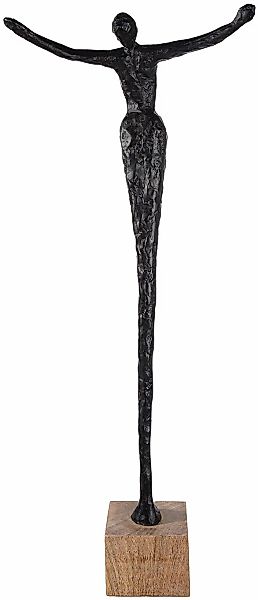 GILDE Dekofigur "Skulptur Freedom naturfarben; schwarz H. 70 cm" günstig online kaufen