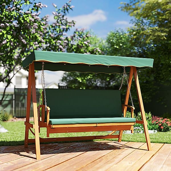 Outsunny Hollywoodschaukel mit Sonnendach, Sitzauflage, bis günstig online kaufen