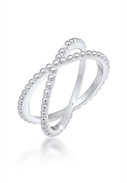 Elli Fingerring Wickelring Criss Cross Kugel 25 Silber, Kugel günstig online kaufen