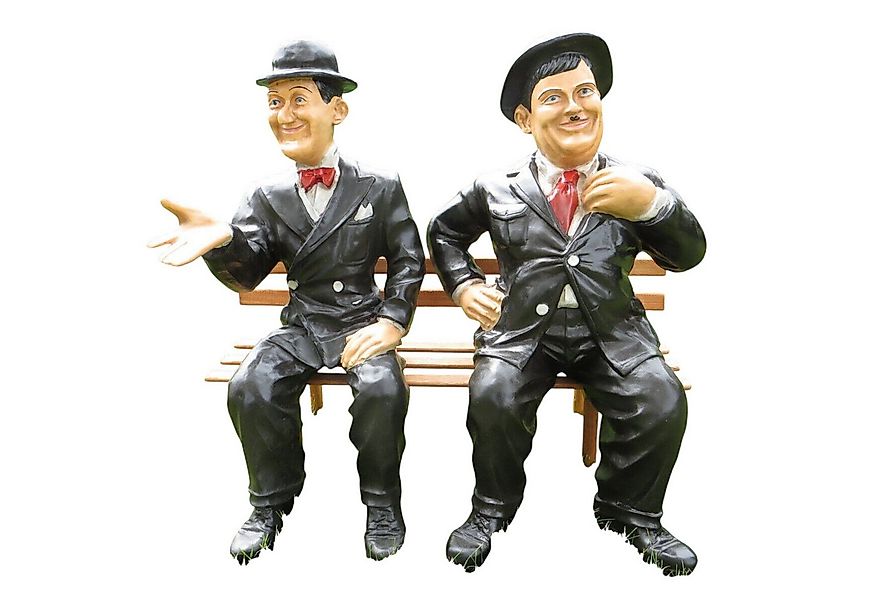 DEKO VERTRIEB BAYERN Gartenfigur XL Premium Dick & Doof auf der Bank ca. 70 günstig online kaufen