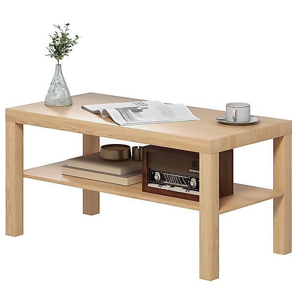 HOMCOM Rechteckiger Couchtisch Klassisch mit großem Ablagefach aus Holz, mo günstig online kaufen