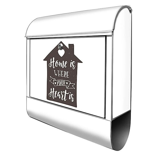 Banjado Design Briefkasten Silber Pulverbeschichtet 39x47x14cm 2 Schlüssel günstig online kaufen