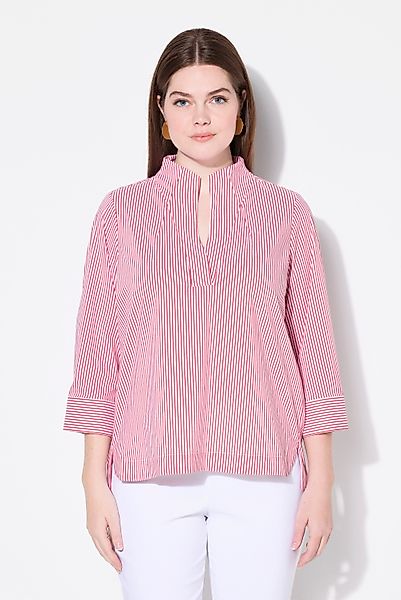 Ulla Popken Longbluse Tunika Streifen Kelchkragen günstig online kaufen