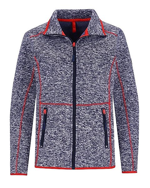 Hajo Strickjacke Strickfleece Jacke Mouliné Optik günstig online kaufen