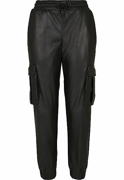 URBAN CLASSICS Cargohose "Urban Classics Damen Ladies Faux Leather Cargo Pa günstig online kaufen