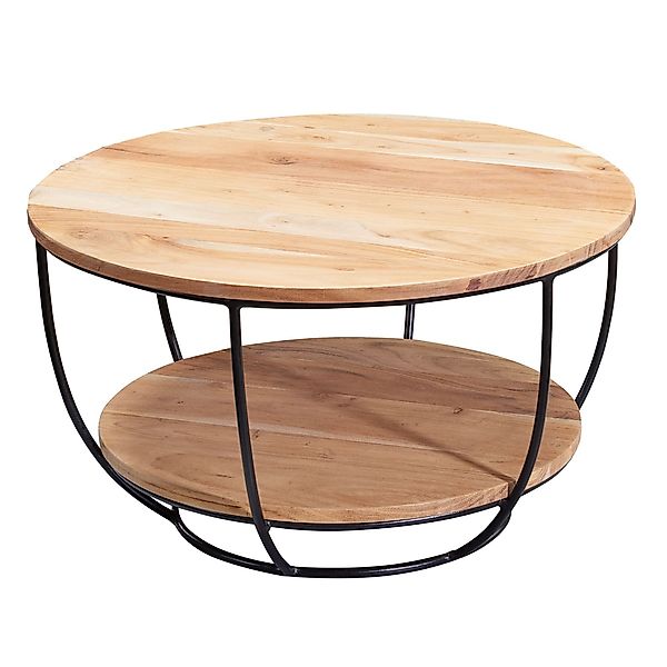 FINEBUY Couchtisch FB54351 (60x34,5x60cm Akazie Massivholz günstig online kaufen