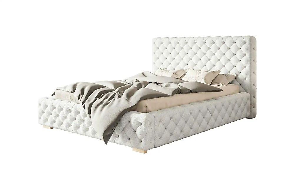 Polsterbett mit Stauraum Wigan ¦ weiß ¦ Maße (cm): B: 143 H: 107 Betten > P günstig online kaufen