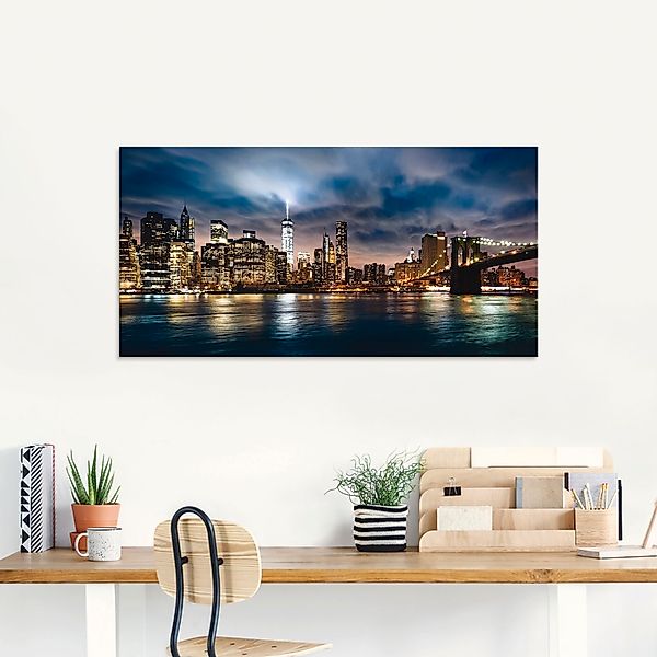 Artland Glasbild »Sonnenaufgang über Manhattan«, Amerika, (1 St.) günstig online kaufen