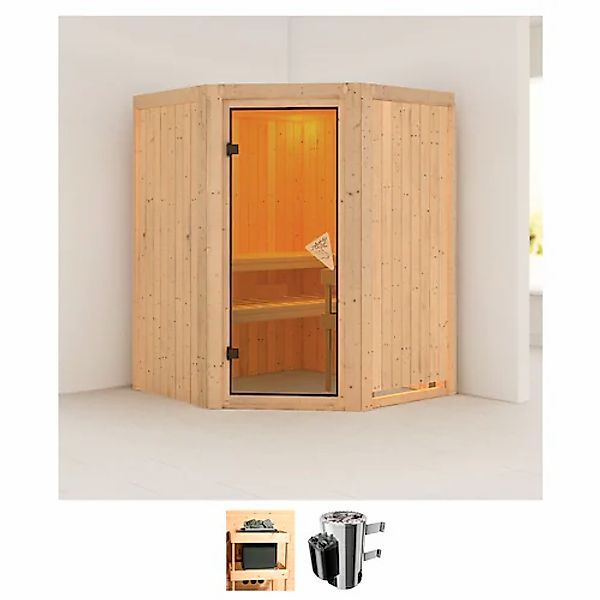 Karibu Sauna »Nanna« Set, 3,6-kW-Plug & Play Ofen mit integrierter Steuerun günstig online kaufen
