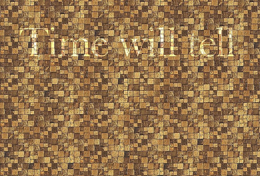 Architects Paper Fototapete »Atelier 47 Gold Amber« geometrisch   mit Schri günstig online kaufen