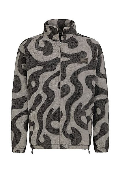 SUBLEVEL Fleecejacke Herren Kuschel-Fleecejacke mit Alloverprint günstig online kaufen