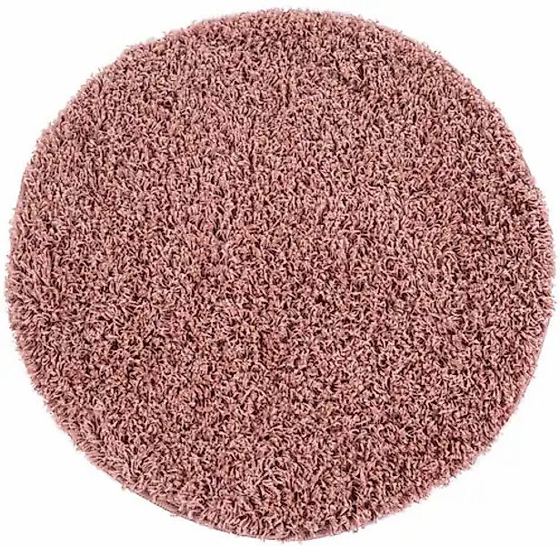 Paco Home Hochflor-Teppich »Twister 500«, rund, 44 mm Höhe, Uni Hochflor Sh günstig online kaufen