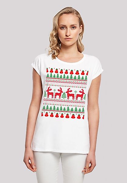 F4NT4STIC T-Shirt "Christmas Reindeers Weihnachten Muster", Print günstig online kaufen