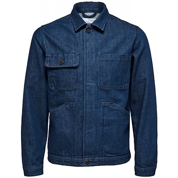 Selected  Herrenmantel Will Jacket - Dark Blue Denim günstig online kaufen