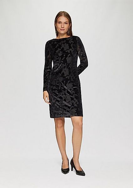 s.Oliver BLACK LABEL Minikleid Samt-Kleid mit V-Ausschnitt an der Rückenpar günstig online kaufen