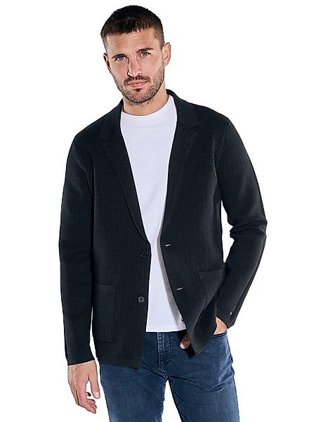 emilio adani Stricksakko Herren Sakko mit edler Strickstruktur, Schwarz günstig online kaufen
