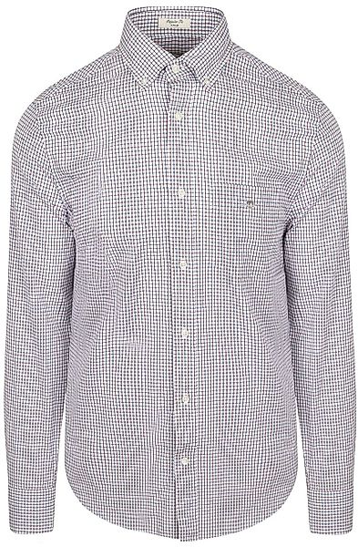 Gant Casual Hemd Poplin Blau Rot kariert  - Größe XXL günstig online kaufen