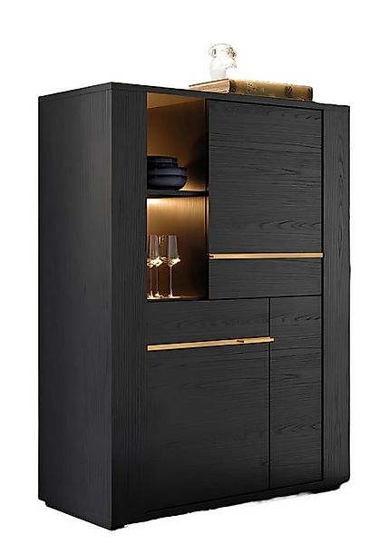 Xlmoebel Vitrine Neue Echtholz-Vitrine für das Wohnzimmer aus massivem Holz günstig online kaufen