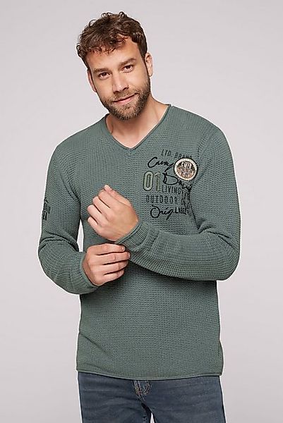 CAMP DAVID Strickpullover mit Logo Print günstig online kaufen