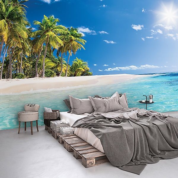 Wallarena Fototapete Strand See Meer Palmen günstig online kaufen