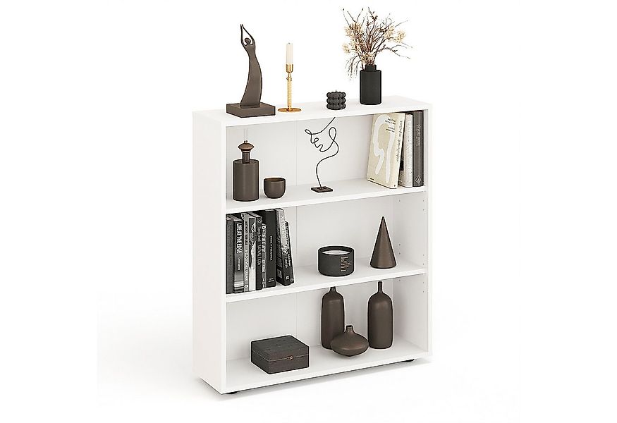 KOMTO Bücherregal Lumo 80 cm breit Regal mit 3, 4, 6 Ebenen und Höhenverste günstig online kaufen