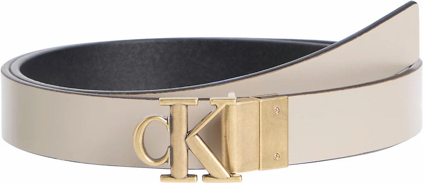 Calvin Klein Jeans Ledergürtel "MONOGRAM PLACQUE BUCKLE 25MM REV", mit glat günstig online kaufen