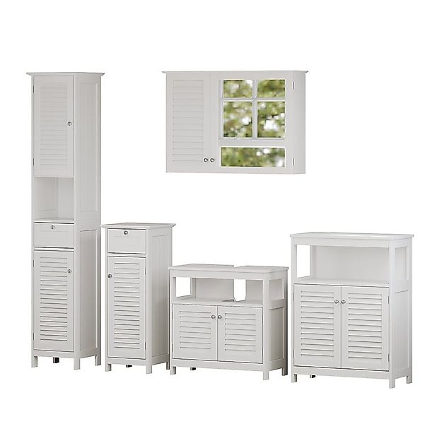 Vicco Badmöbel-Set Riad, Weiß, 5 Teile, (5-St., 5er Set) günstig online kaufen