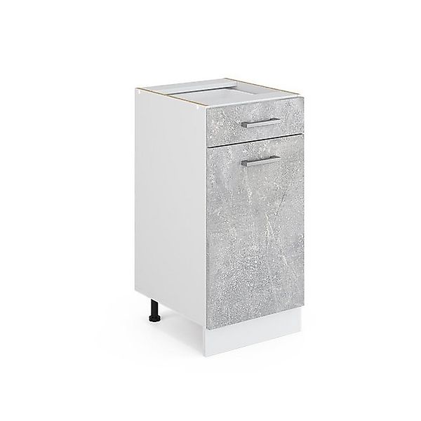 Vicco Küchenunterschrank R-Line Schubladenschrank für die Küche Beton/Weiß günstig online kaufen
