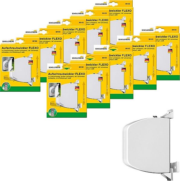 SCHELLENBERG Aufputz-Gurtwickler Aufschraubwickler Flexo Mini, Set, 10-tlg. günstig online kaufen