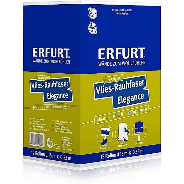 ERFURT Vliestapete Rauhfaser ELEGANCE, 15 m günstig online kaufen