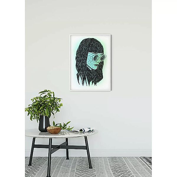 KOMAR Wandbild - Grid Green - Größe: 50 x 70 cm mehrfarbig Gr. one size günstig online kaufen