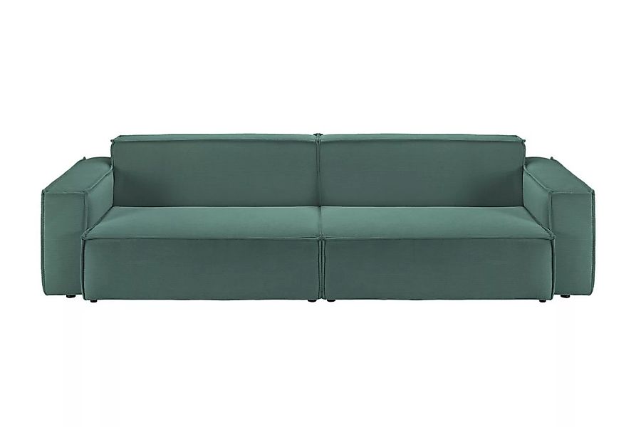 KAWOLA Sofa SAMU Feincord grün günstig online kaufen