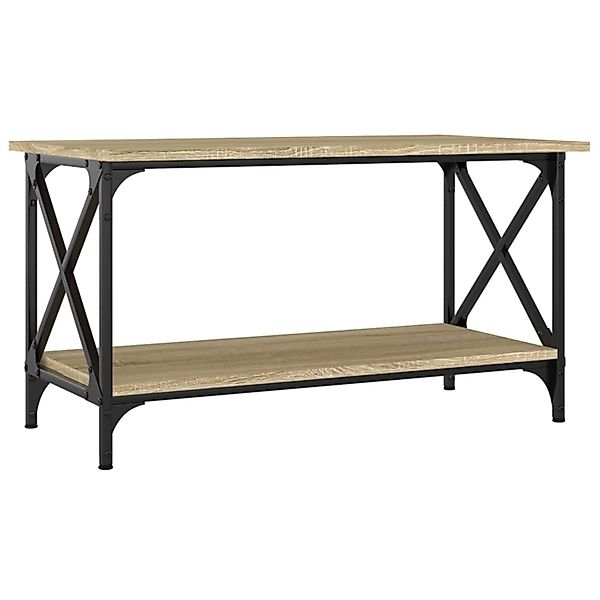 vidaXL Couchtisch Sonoma Eiche 80x45x45 cm Holzwerkstoff und Eisen 823323 günstig online kaufen