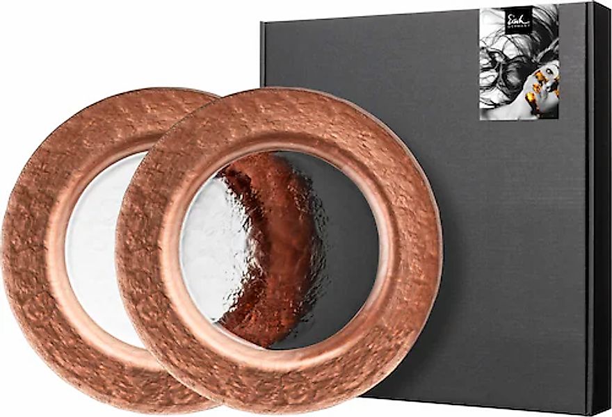 Eisch Germany Teller »KAYA COPPER«, (Set, 2 St.), Veredelung im Kupfer-Look günstig online kaufen
