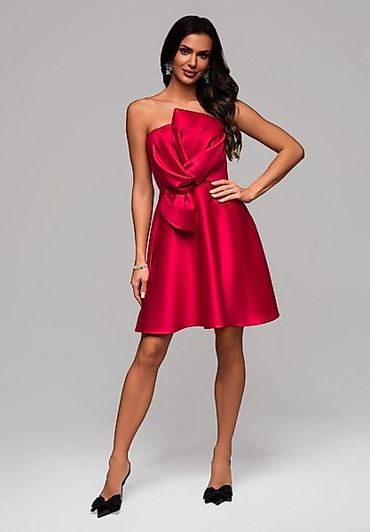 OMBRE Abendkleid Elegantes rosa Cocktailkleid mit Schleifendetail günstig online kaufen