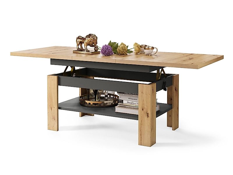 designimpex Couchtisch Design Rio stufenlos höhenverstellbar günstig online kaufen