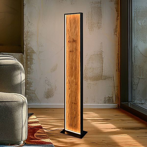 LED-Stehlampe Kalea, Höhe 120 cm, holzfarben, Holz günstig online kaufen